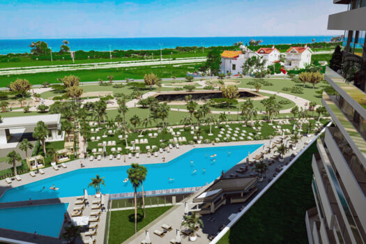 Prestigious 4+1 Apartment with full sea view in Long Beach Iskele