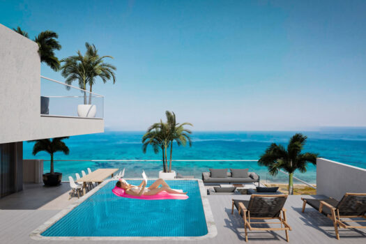 Prestigious 4+1 Apartment with full sea view in Long Beach Iskele