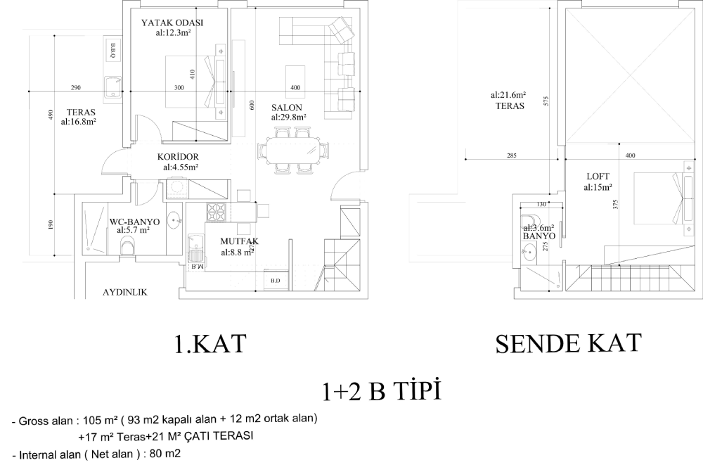 2+1 LOFT Floor Plan